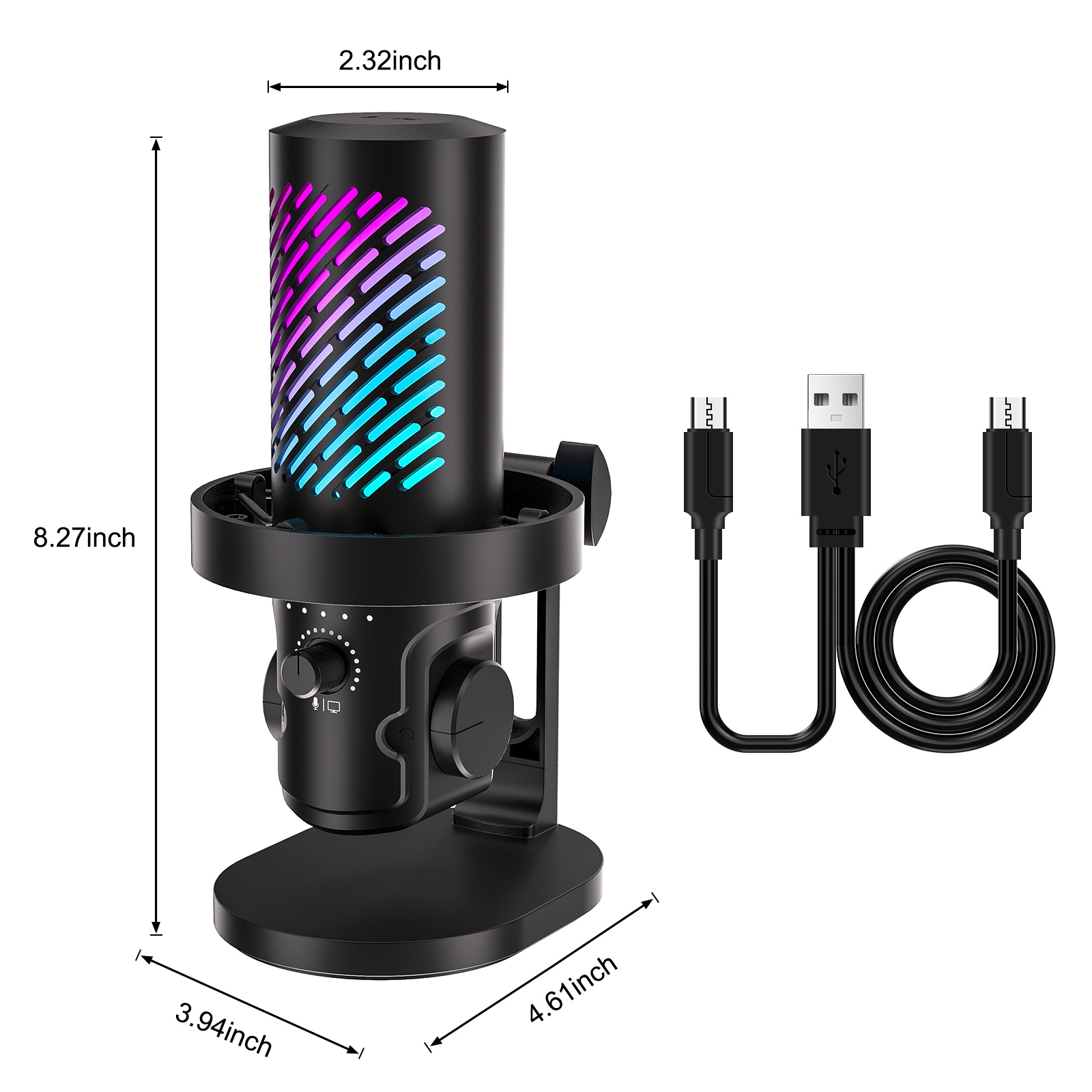 Pc Gaming Youtuber - Tenlamp CG1 RGB Microphone de streaming