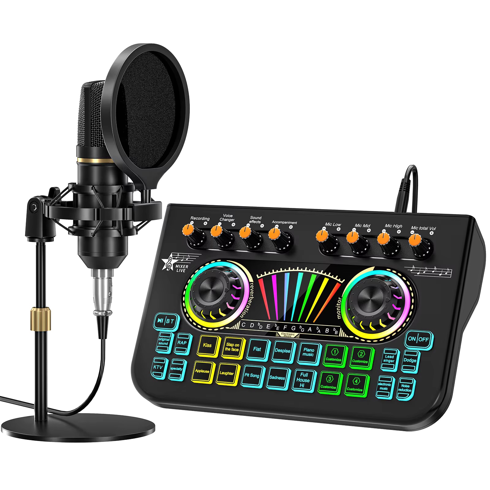 Pc Gaming Youtuber - Kit de microphone pour podcast Tenlamp