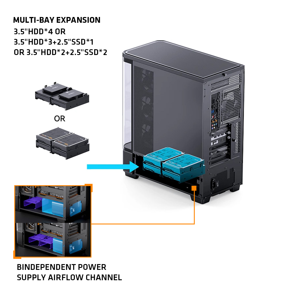 Boîtier PC ATX JONSBO TK-5 Bla - Pc Gaming Jonsbo avis et prix