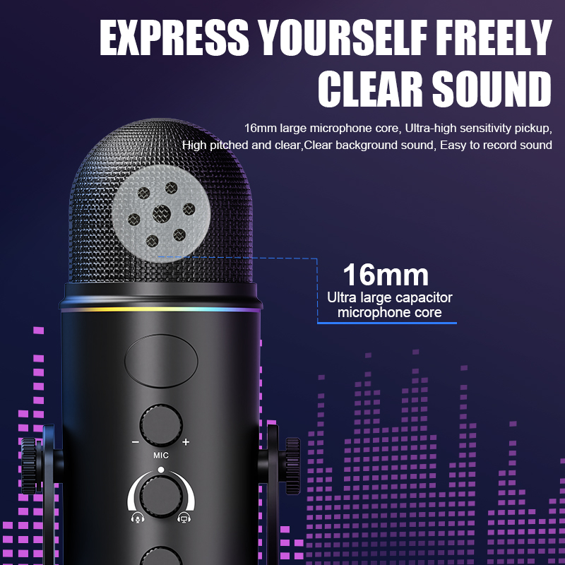 Microphone de jeu USB RGB, Con - Pc Gaming Youtuber avis et prix