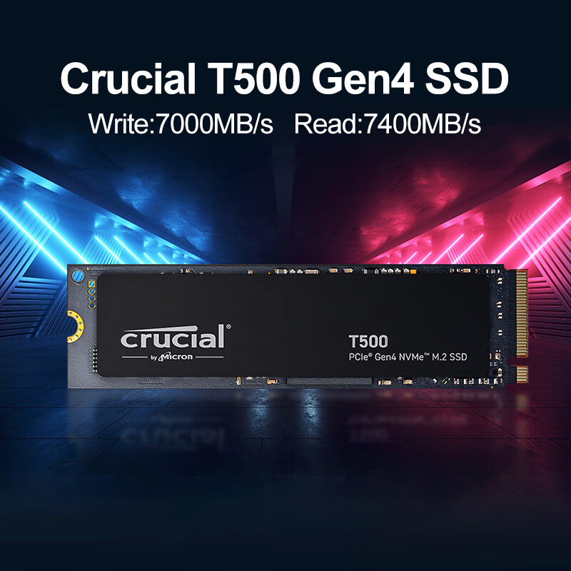 Crucial T500 1TB Gen4 NVMe M.2 - Pc Gaming Website avis et prix