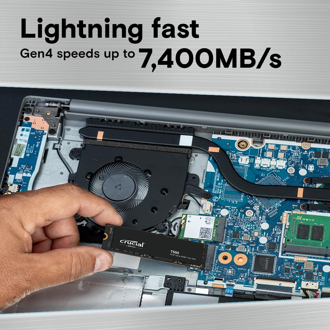 Crucial T500 1TB Gen4 NVMe M.2 - Pc Gaming Website avis et prix